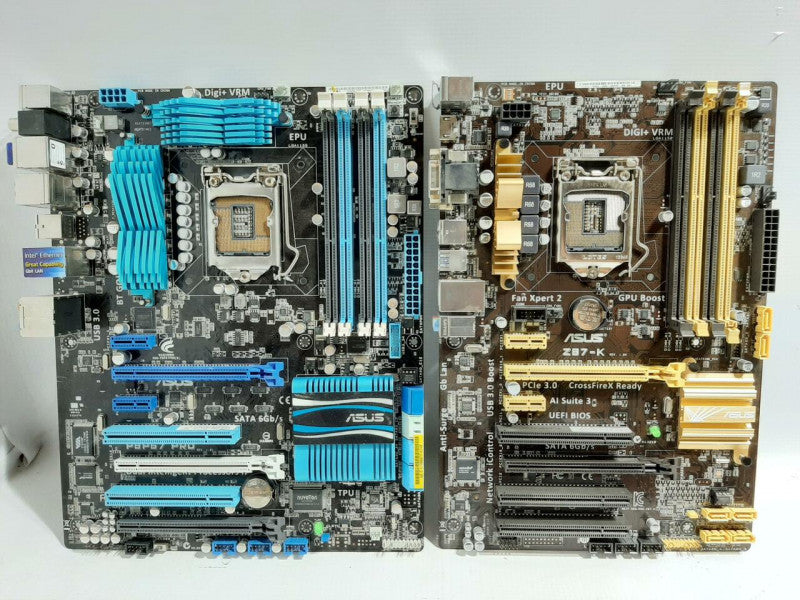 ASUS P8P67 Pro Motherboard & ASUS Z87-K Socket LGA1150, *READ AS-IS~