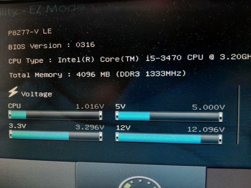 ASUS P8Z77-V LE PLUS LGA 1155/Socket H2 I5-3470 3.2GHZ/4GB TESTED & Working~