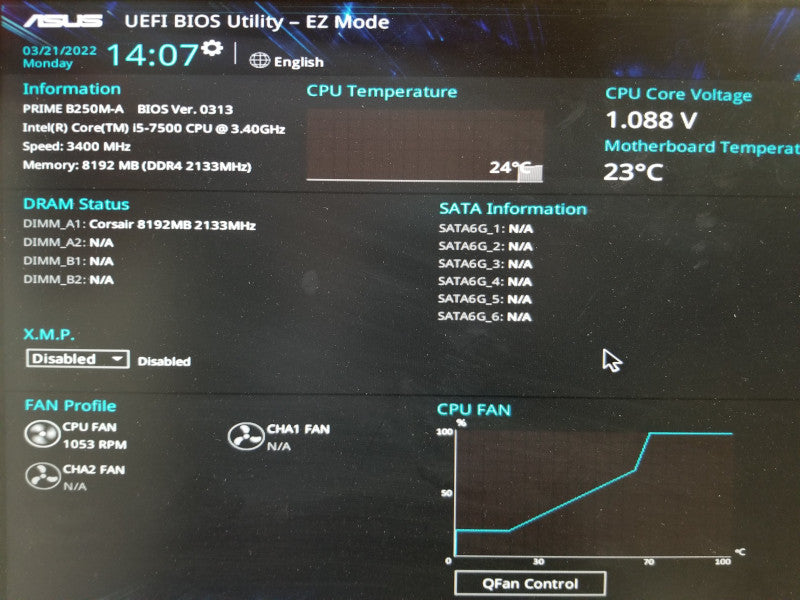 ASUS PRIME B250M-A Motherboard w/ i5-7500@3.4GHz, 8GB RAM
