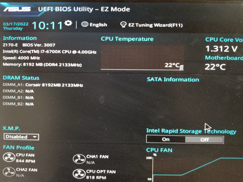 Asus Z170-E Motherboard w/ i7-6700K@4GHz, 8GB RAM, No I/O Shield