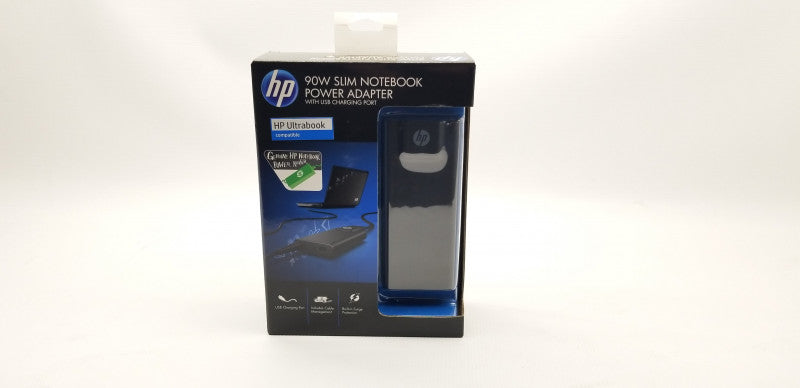 Brand New Factory Sealed HP 90W Slim Notebook Power Adapter with USB Charging Port