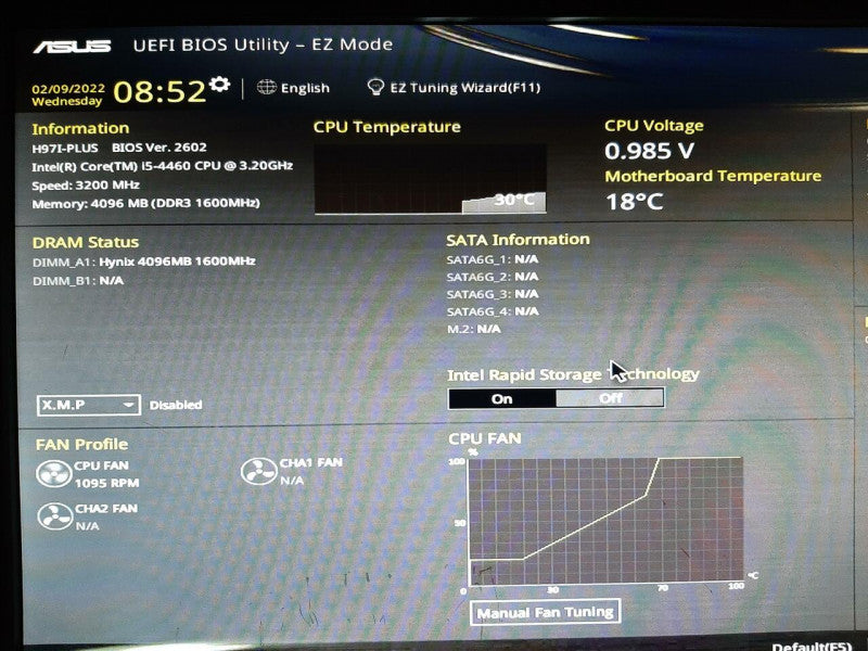 Combo ASUS H971-PLUS Motherboard w/ i5-4460 @ 3.20GHz 4GB RAM+