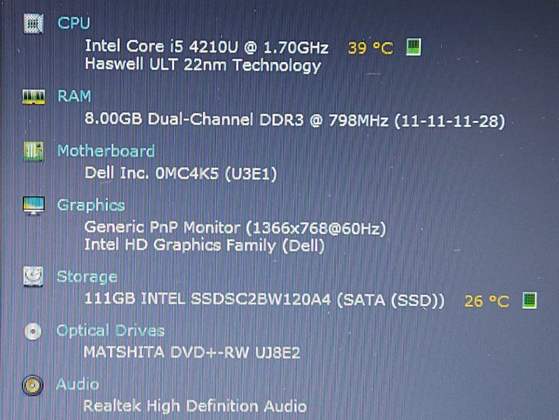 Dell Latitude 3540 i5 4210U 1.7GHz 8GB RAM 128GB SSD 15.6\\"