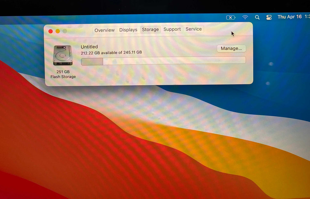 Apple MacBook Air 13" M1 2020 8GB  256SSD Faulty Battery For Parts/Repair