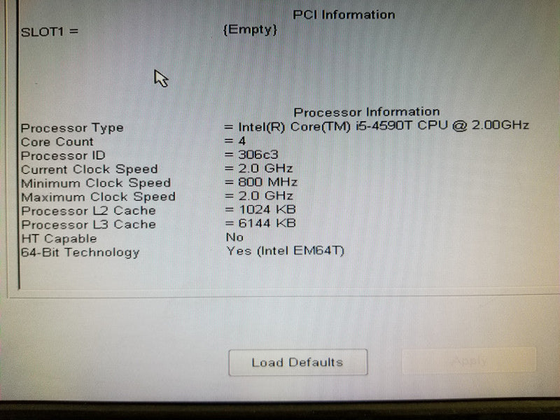 Dell OptiPlex 9020 D09U, i5-4590T@2GHz , 0GB No RAM, No HDDs