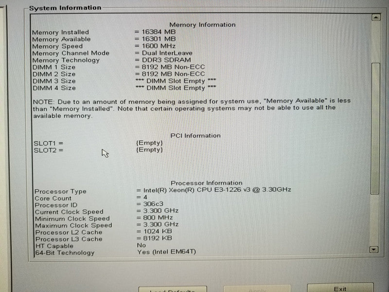 Dell Precision T1700, E3-1226 v3 @ 3.30GHz,16GB RAM, No HDDs