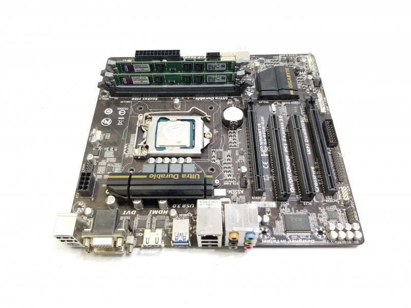 Gigabyte GA-B85M-D3H Motherboard w/ i5-4440@3.1GHz, 4GB RAM, No CPU FAN