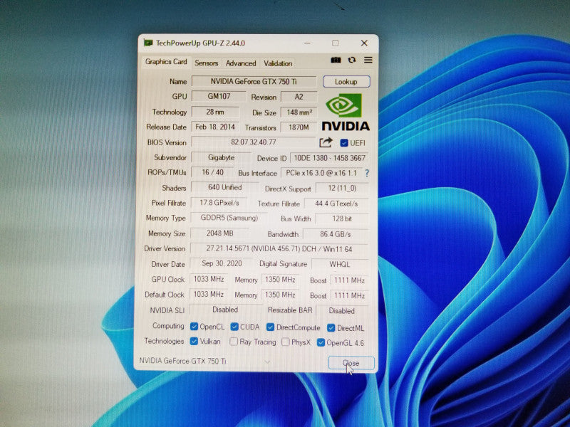 Gigabyte GeForce GTX 750 Ti Graphics Card | GV-N75TOC-2GL