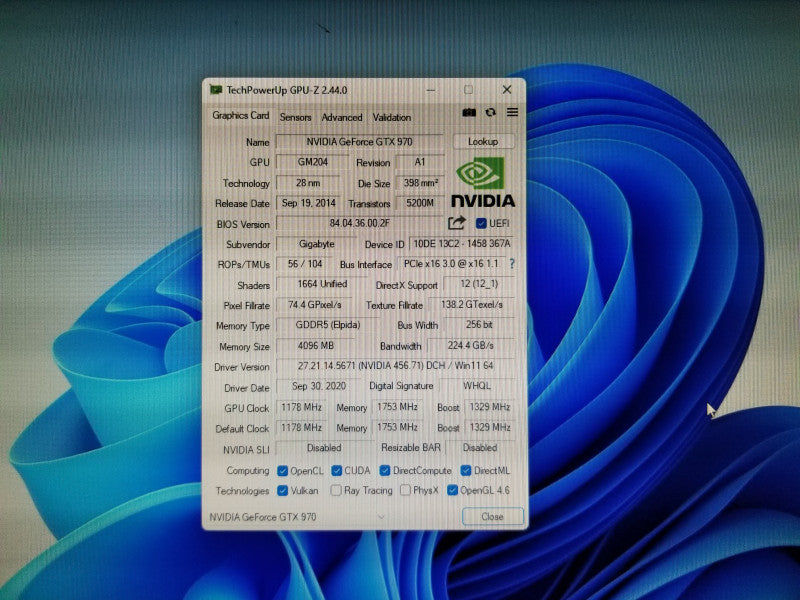 Gigabyte Nvidia Geforce Gtx 970 4G GDDR5 Windforce