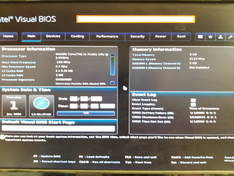 Intel NUC NUC7i3BNH / I3-7100U @ 2.40ghz / 8gb ram / no HDDS