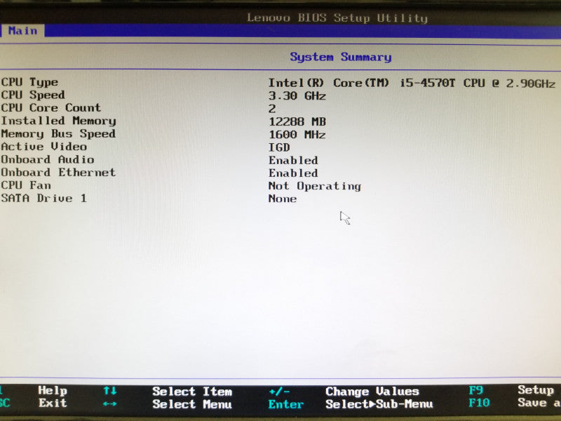 Lenovo M93/ i5-4570T@2.9GHz / 12GB RAM / NO HDD-SDD