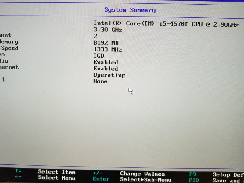 Lenovo M93p/ i5-4570T@2.9GHz / 8GB RAM / NO HDD-SDD