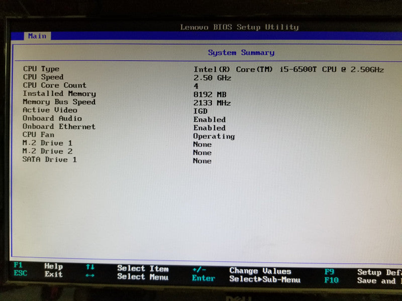 Lenovo ThinkCentre M710q , i5-6500T, 8Gb RAM, no HDDs