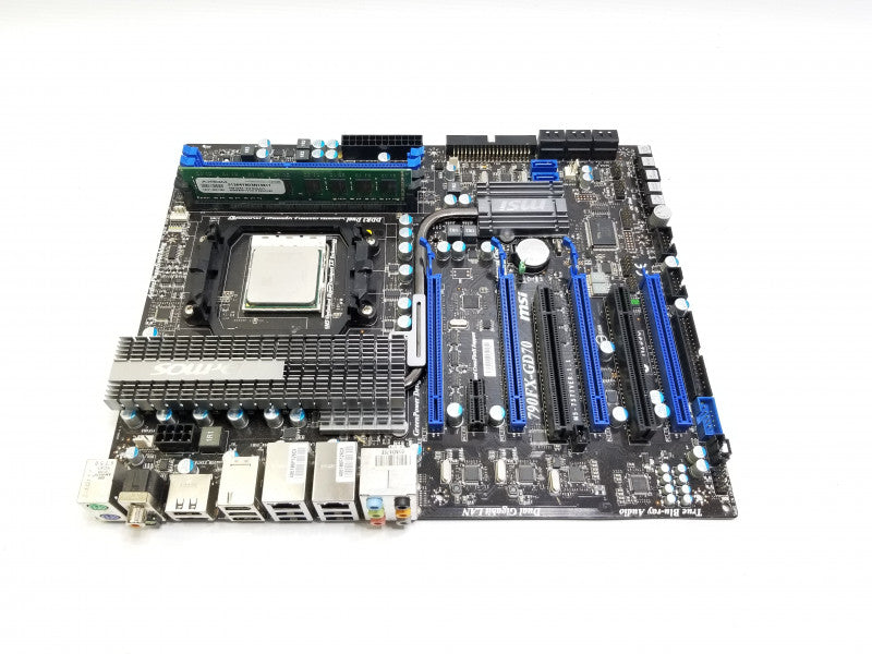 MSI 790FX-GD70 Motherboard Desktop Motherboard w/ AMD Phenom II X4 955 Processor, 4GB RAM, No CPU FAN