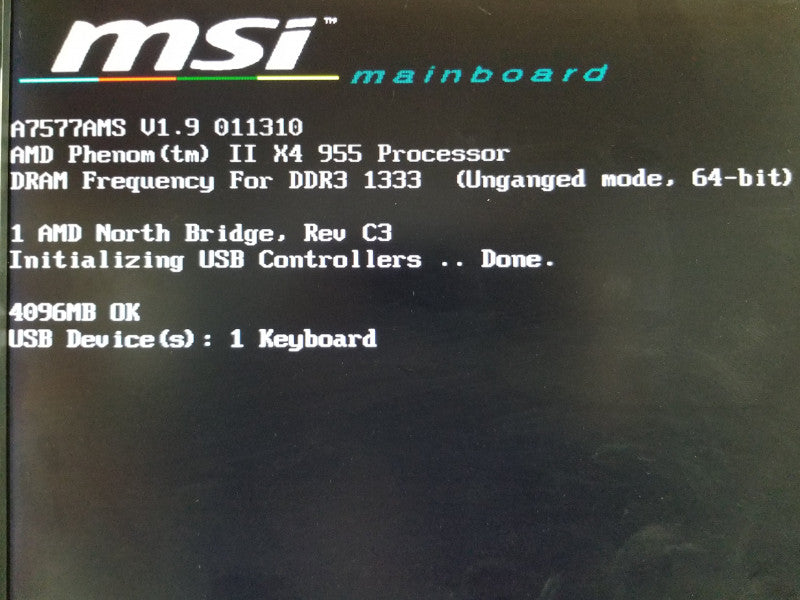 MSI 790FX-GD70 Motherboard Desktop Motherboard w/ AMD Phenom II X4 955 Processor, 4GB RAM, No CPU FAN