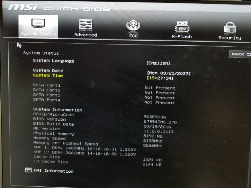 MSI H110M ECO Motherboard w/ i5-7400@3GHz, 8GB RAM