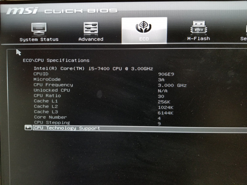 MSI H110M ECO Motherboard w/ i5-7400@3GHz, 8GB RAM