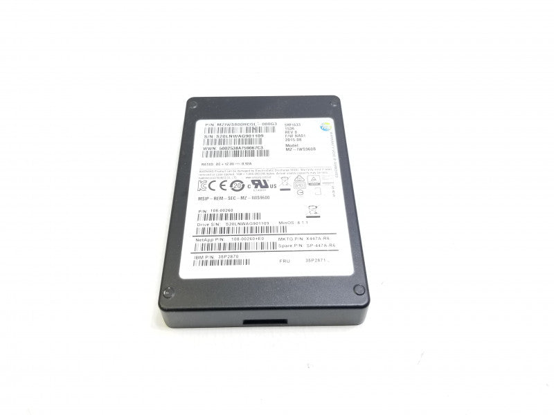 Samsung MZ-IWS960B 800GB 2.5\\" SAS SSD NetApp 108-00260+F2 P/N MZIWS800HCGL-000G3