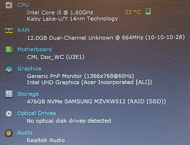 Acer Aspire A515-54 i5-10210U 1.6GHz 12GB RAM 512GB SSD 15.6\\"