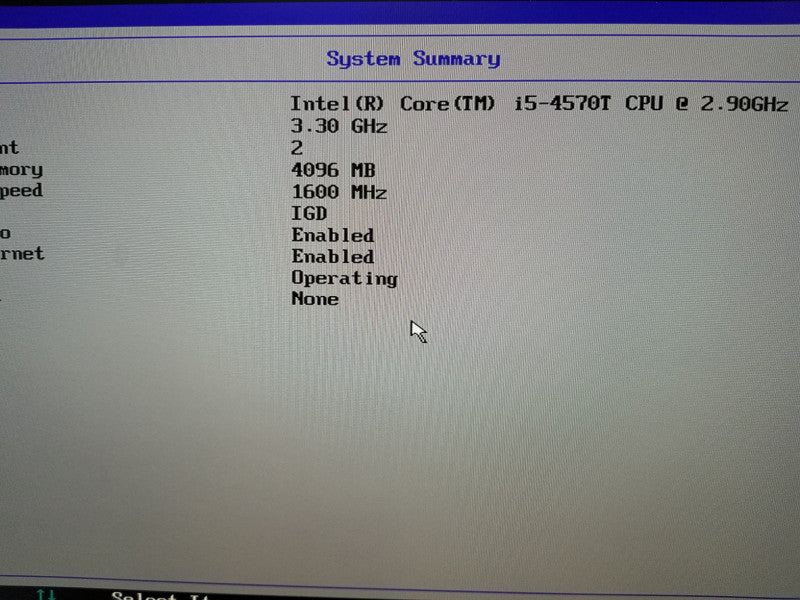 Lenovo M93p/ i5-4570T@2.9GHz / 4GB RAM / NO HDD-SDD