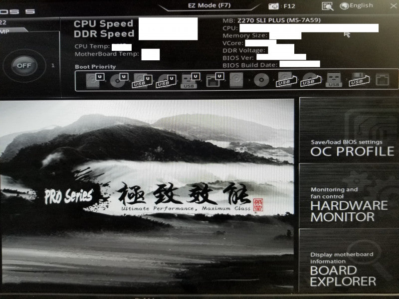 MSI Z270 SLI PLUS Motherboard * READ