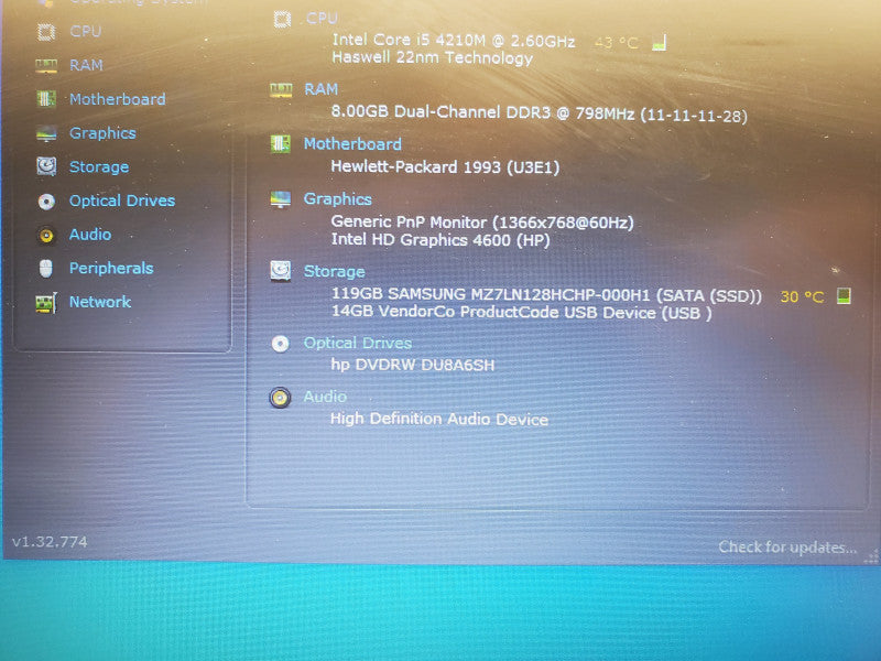 Hp Probook 640 G1, i5 4210M, 8GB Ram, 128GB SSD, 14\\"