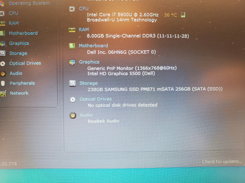 Dell Latitude E7450, i7 5600U, 8GB RAM, 256GB SSD, 14\\"