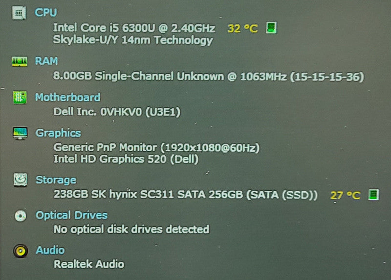Dell Latitude E5470\ti5-6300U 2.4GHz 8GB RAM 256GB SSD 14\\"