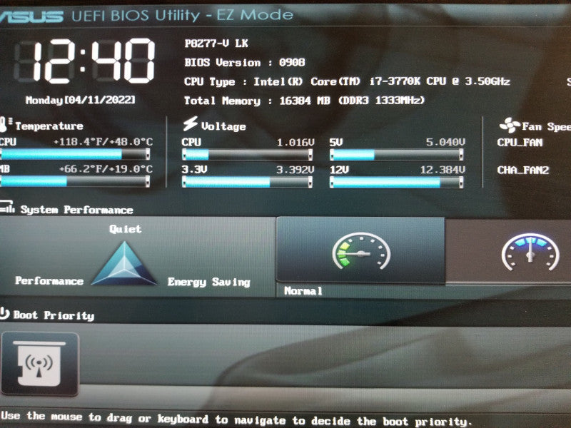 ASUS P8Z77-V LK w/ i7-3770K@3.5GHz, 16GB RAM, no I/O Shield