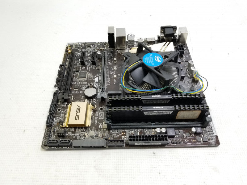 ASUS H170M-PLUS Mother board w/  i5-6400@2.7GHz, 16GB RAM, No I/O Shield