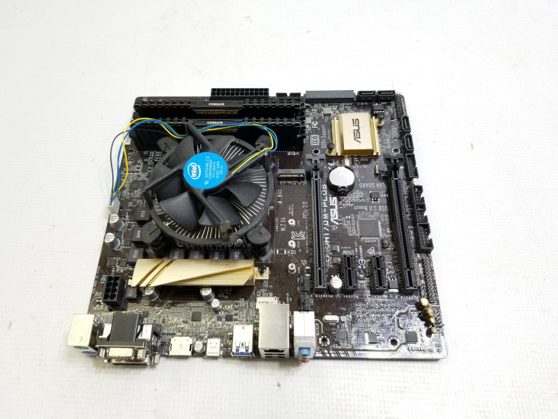 ASUS H170M-PLUS Mother board w/  i5-6400@2.7GHz, 16GB RAM, No I/O Shield