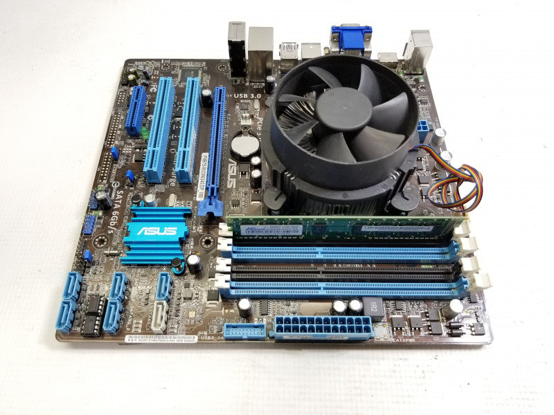 Asus P8B75-M/CM6340/DP_MB motherboard w/ i5-3470@3.2GHz, 2GB RAM, No I/O shield