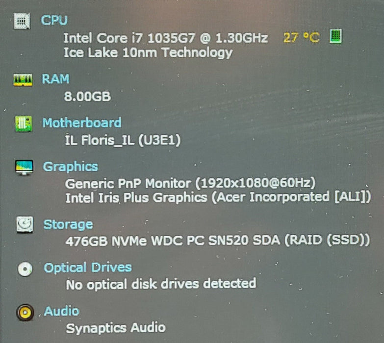 Acer Swift 3 SF314-57 i7-1065G7 8GB 520GB SSD 14\\" (Read)