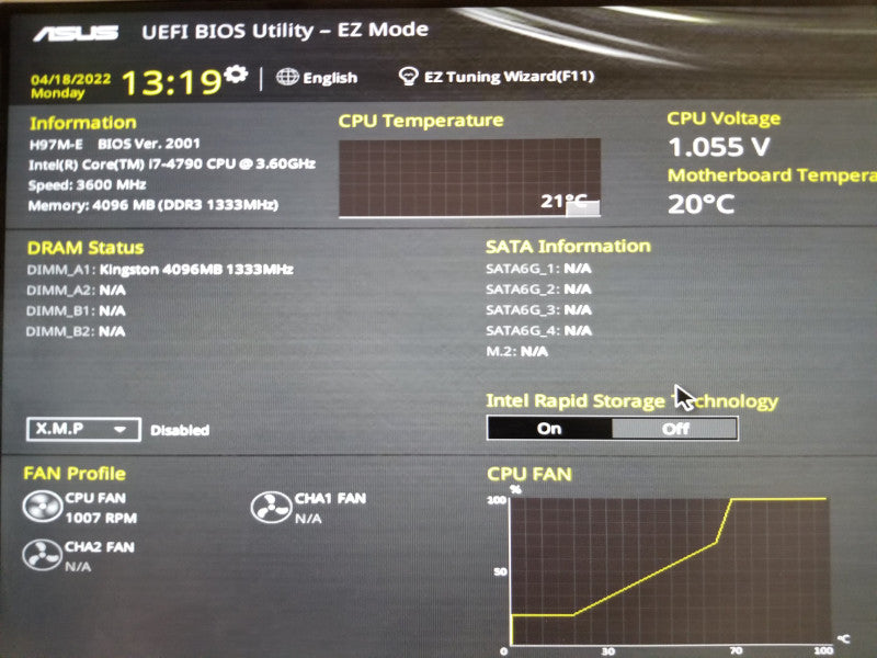 ASUS H97M-E Micro-ATX Motherboard w/ i7-4790@3.6GHz, 4GB RAM