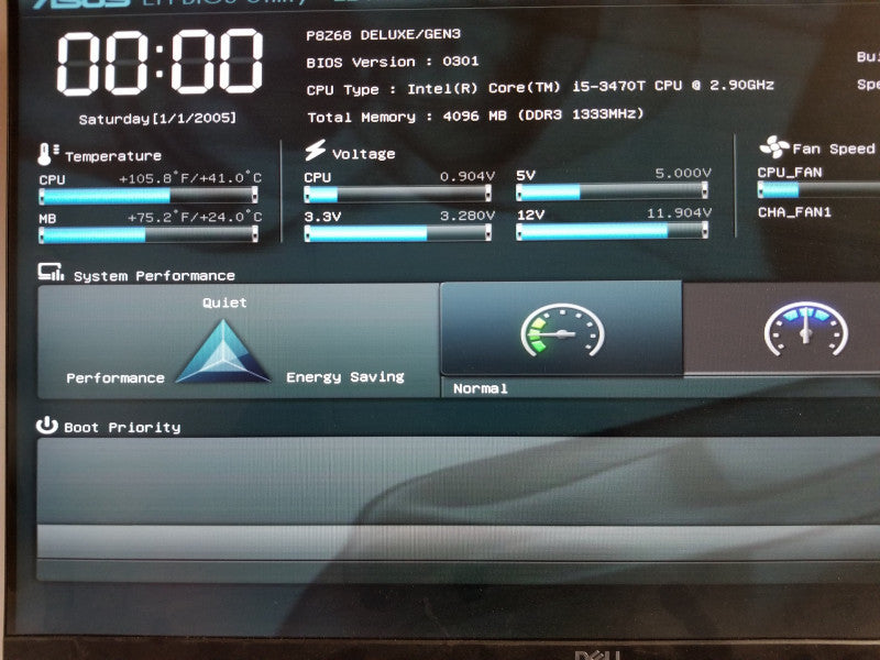ASUS P8Z68 Deluxe/Gen3 w/ i5-3470T@2.9GHz, 4GB RAM, no I/O Shield