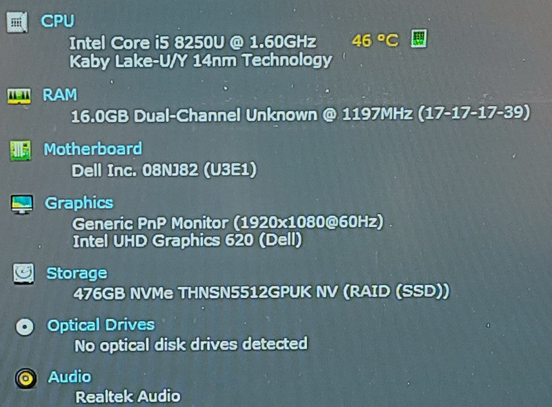 Dell Latitude 5490 i5-8250U 1.6GHz 16GB RAM 500GB SSD 14\\"