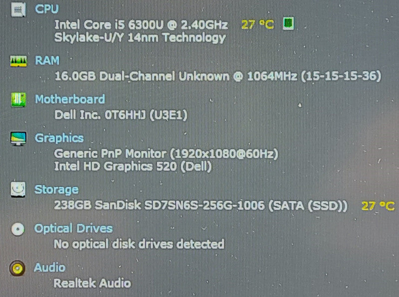 Dell Latitude E7470 i5-6300U 2.4GHz  16GB RAM 256GB SSD 14\\"