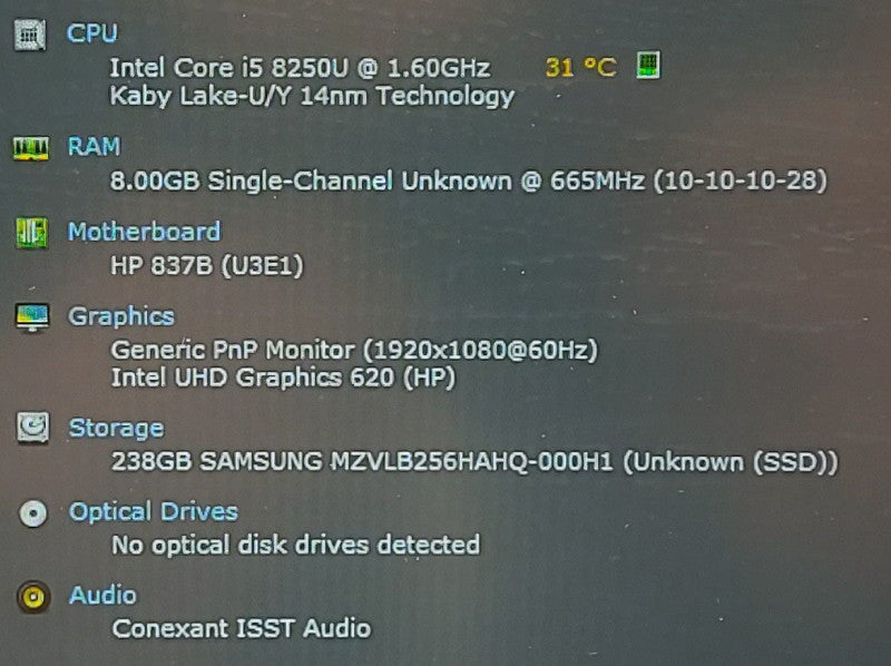 HP ProBook 440 G5 i5-8250U 1.6GHz 8GB RAM 256GB SSD 14\\"