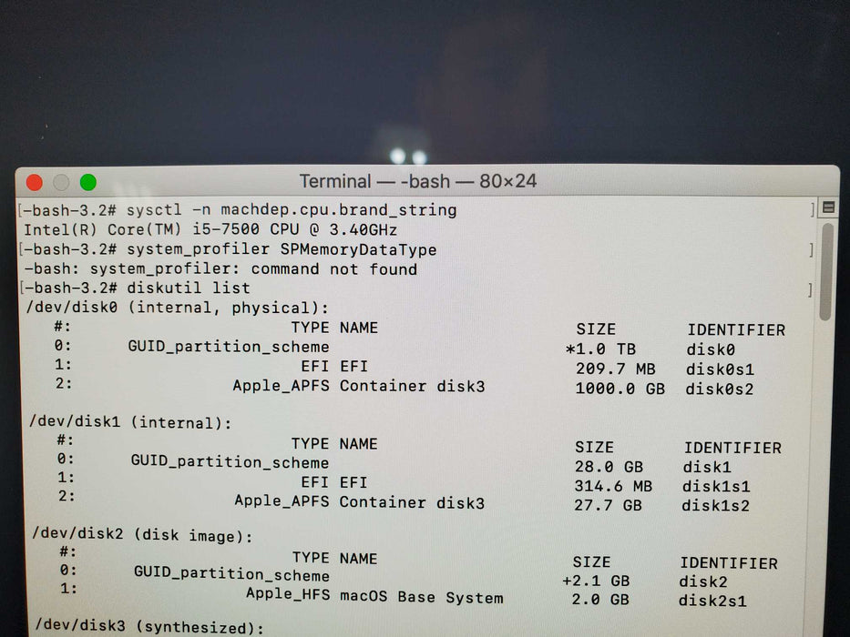 Apple iMac A1418 21.5" | 3.40GHz Core i5-7500 | 8GB DDR4 | 1T