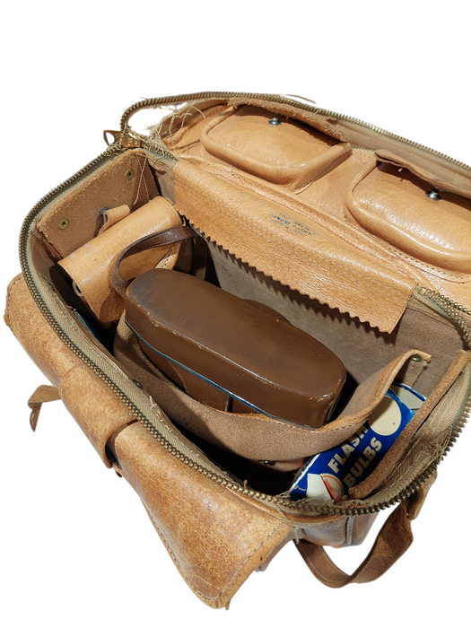 Vintage 1950's Olympus 35-S & Weston Model:737 Master 3  PigSkin Case  =