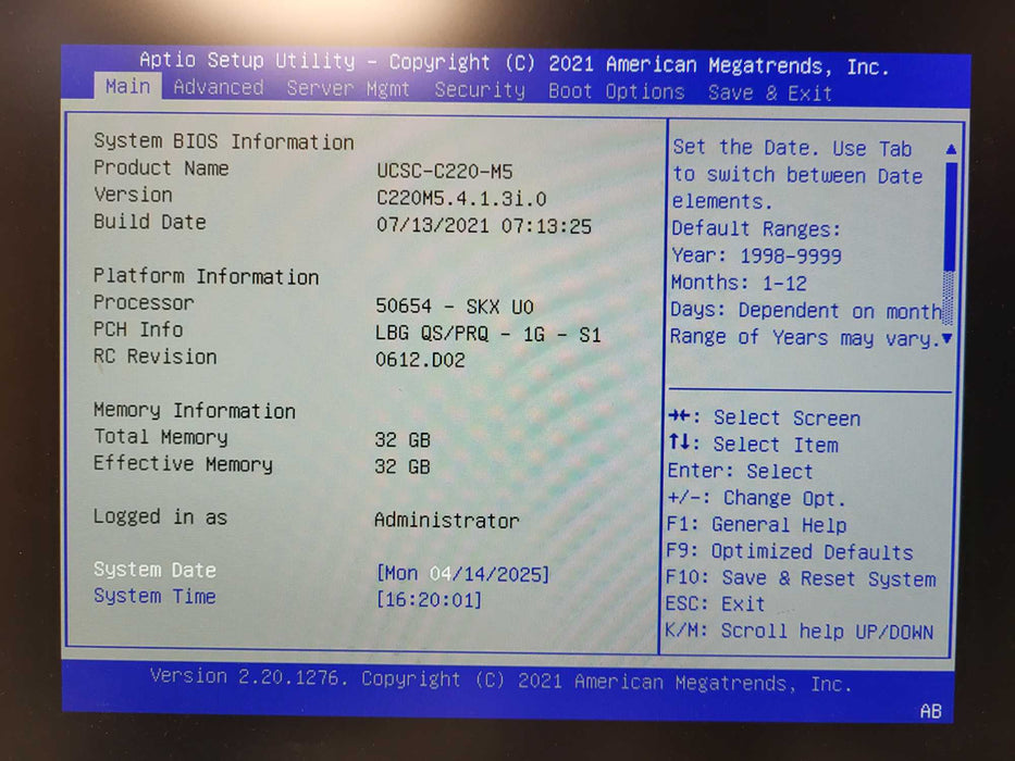 Cisco UCS C220 M5 1U 2.5" Server Silver 4114 @ 2.2GHz 32GB DDR4 MegaRAID $