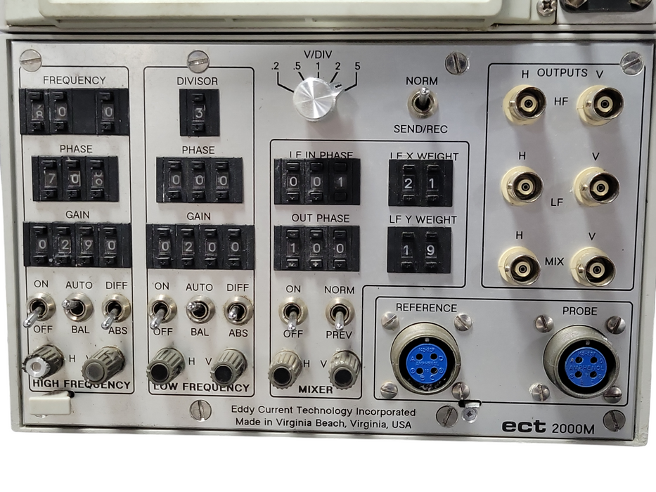 eddy current Technology ECT2000M Tektronix 5111A storage oscilloscope, READ _