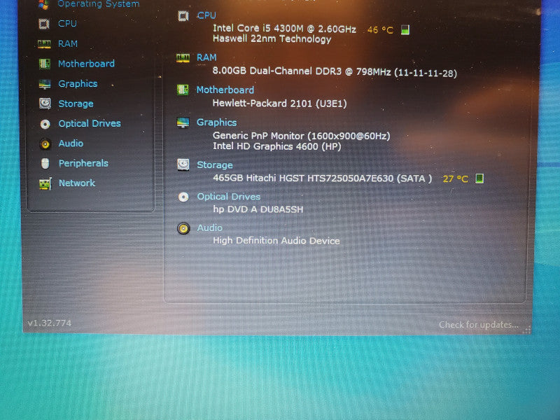 HP Probook 640 G1, Intel i5 4300M, 8GB Ram, 500GB HDD, 14\\"