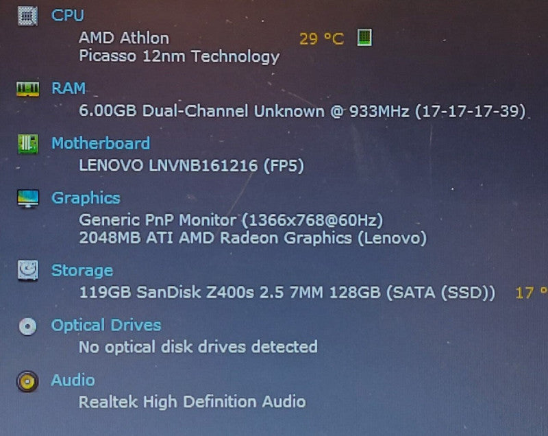 Lenovo IdeaPad 3 15ADA05 AMD Athlon Silver 3050U 2.3GHz 6GB RAM 128GB SSD 15.6\\"