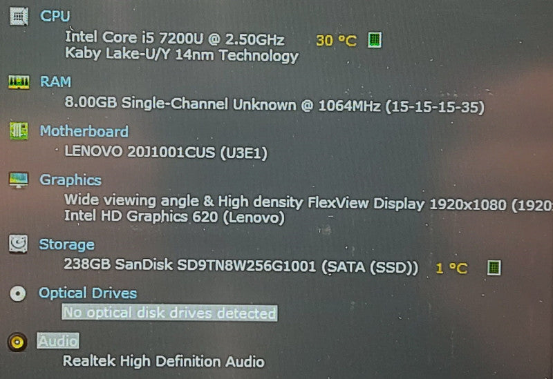 Lenovo ThinkPad 13 Gen2 i5-7200U 2.5GHz 8GB RAM 256GB SSD TouchScreen 13.3\\"