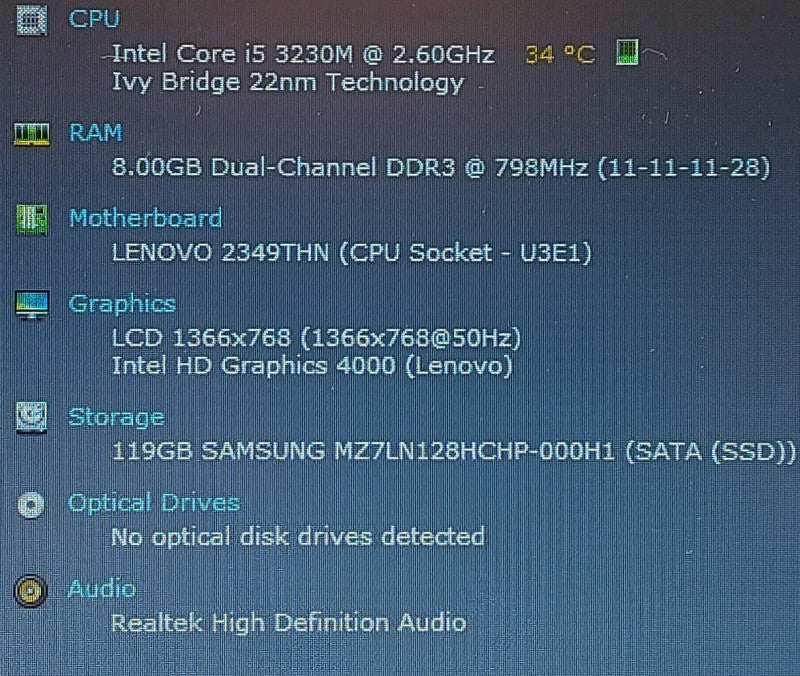 Lenovo ThinkPad T430 i5-3230M 2.6GHz 8GB RAM 128GB SSD 14\\"