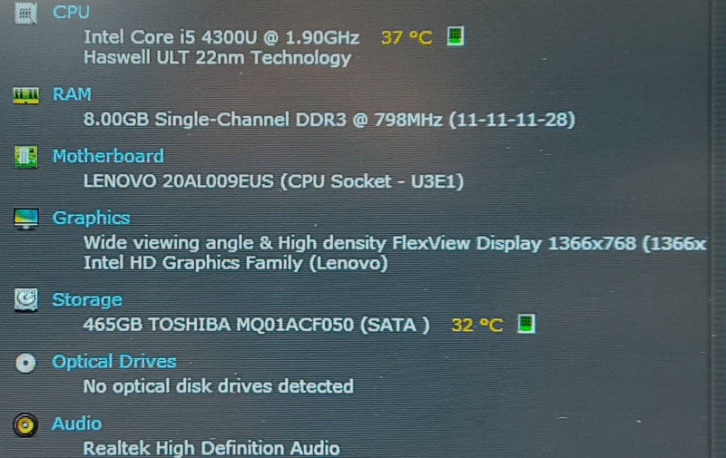 Lenovo ThinkPad X240 i5-4300U 1.9GHz 500GB HDD 13.3\\"