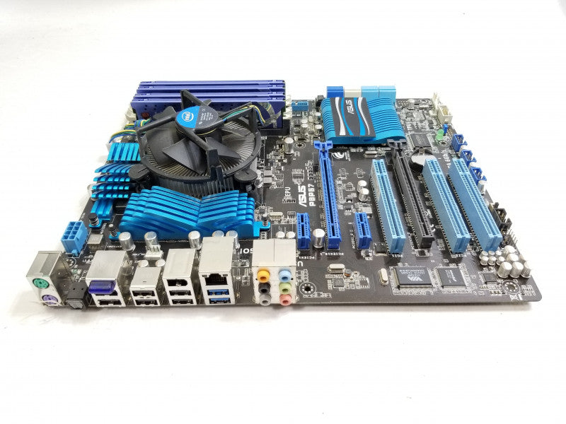 ASUS P8P67 Motherboard  w/ i7-2600@3.4, 16GB RAM, No I/O Shield