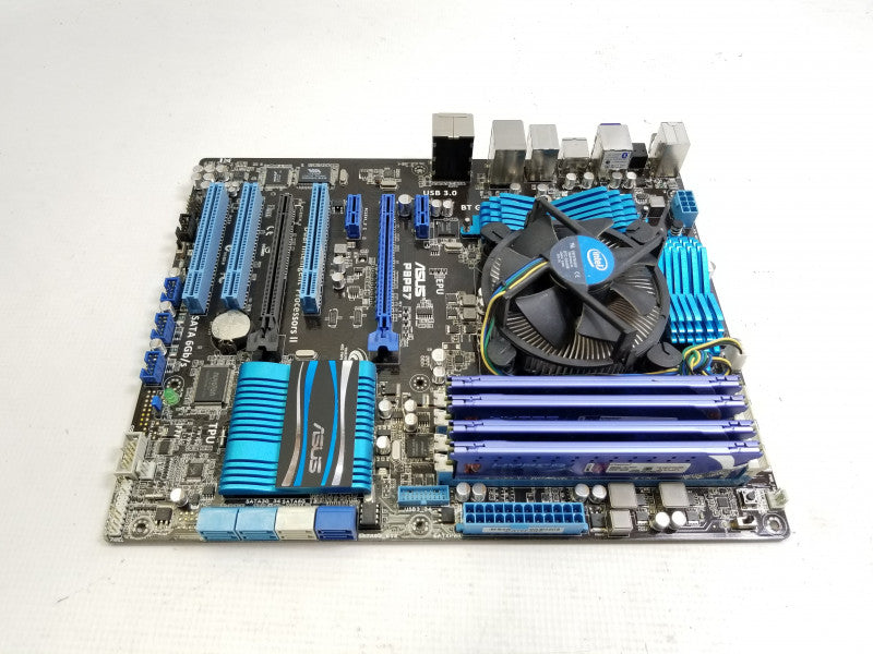 ASUS P8P67 Motherboard  w/ i7-2600@3.4, 16GB RAM, No I/O Shield