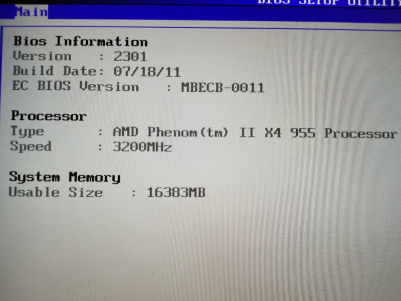 ASUS M4A89GTD PRO/USB3 Motherboard w/ AMD Phenom 955@3.2GHz, 16GB RAM, No I/O Shield